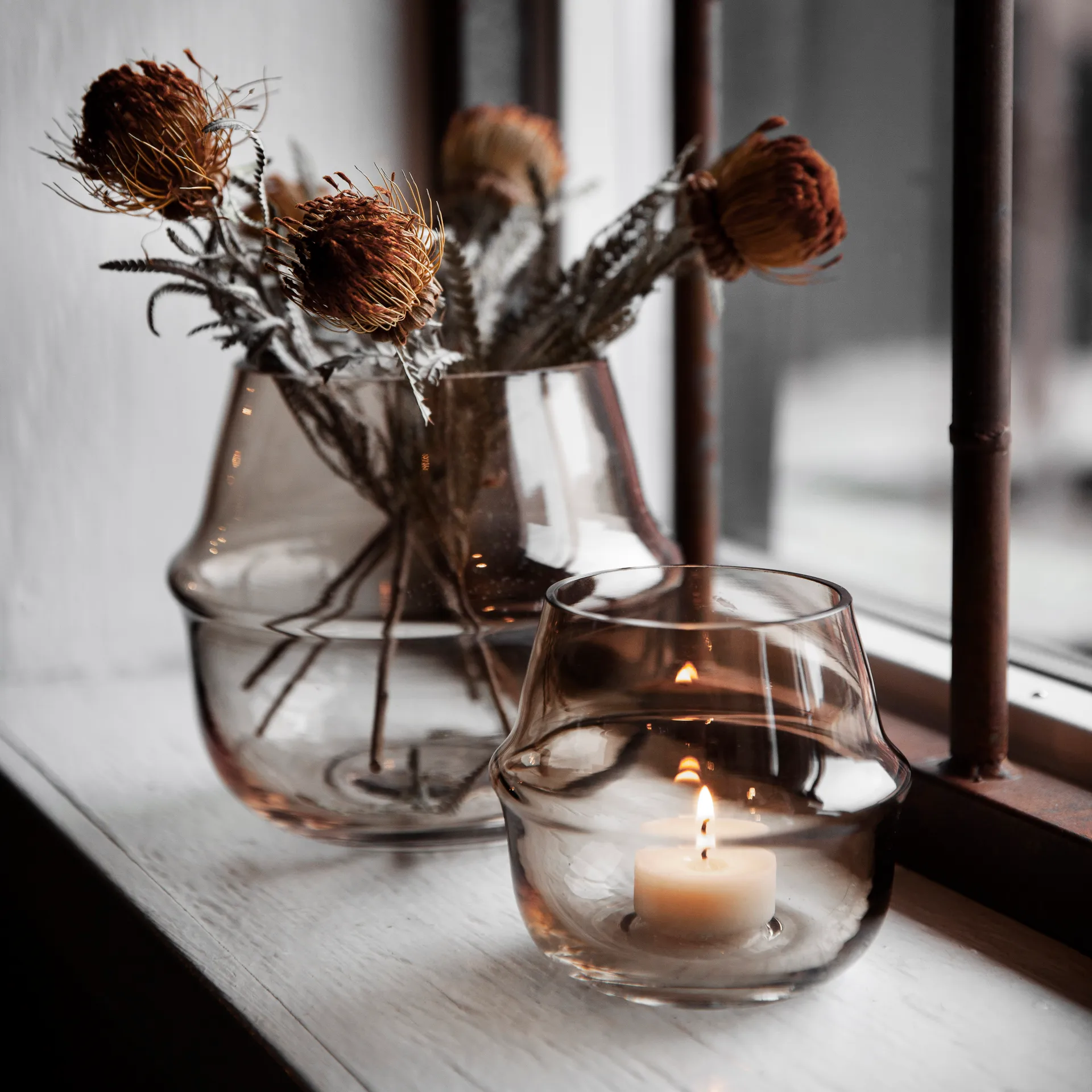 Ernst ljuslykta 10,3 cm, Bärnsten ERNST