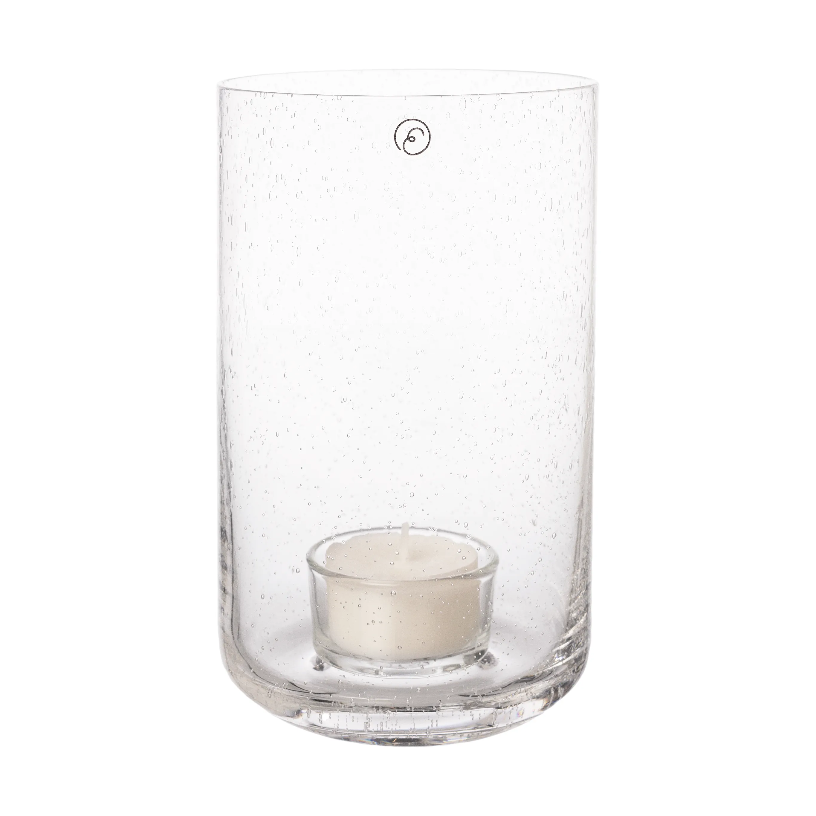 Ernst ljuslykta i glas, Ø9x15 cm
