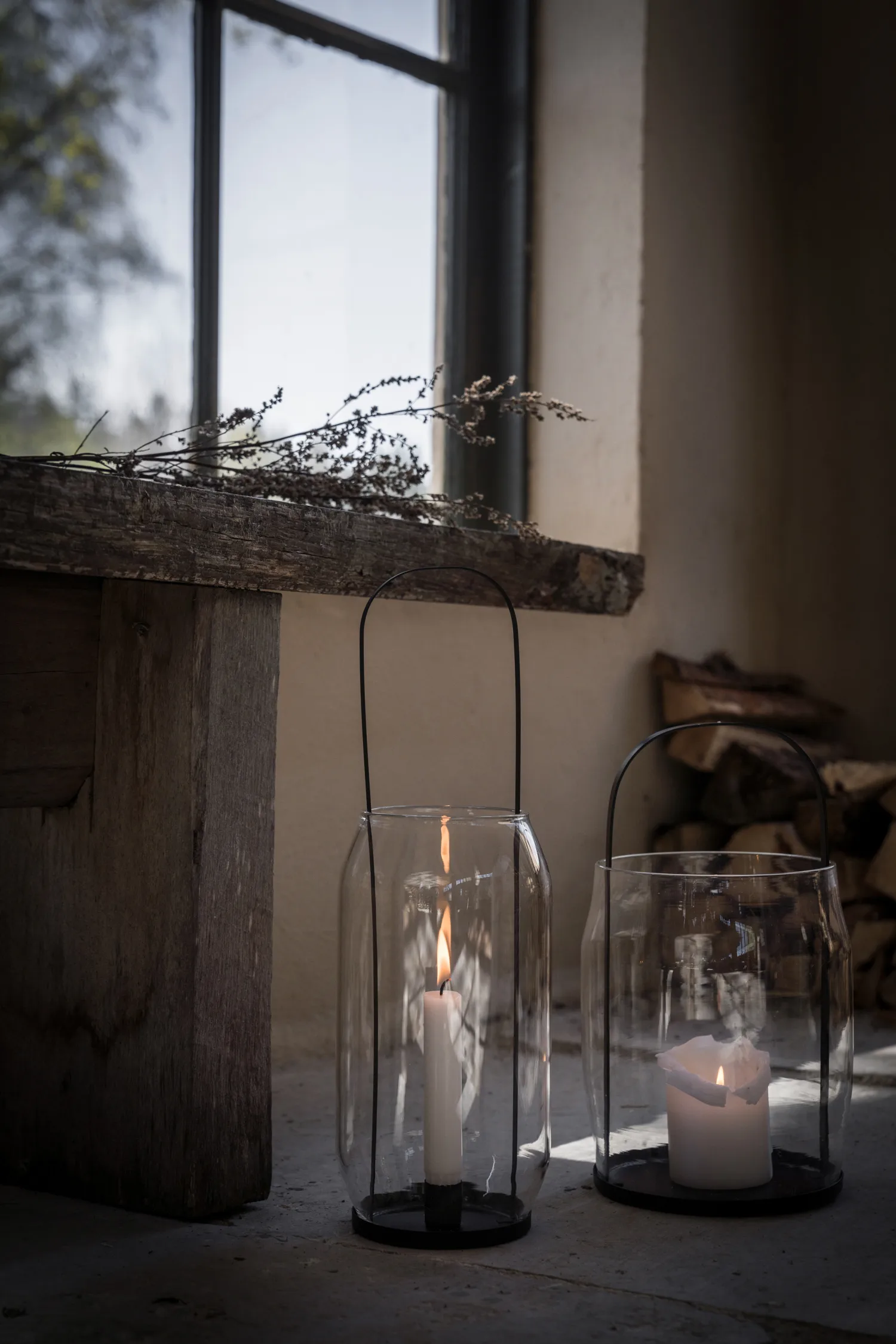 Ernst ljuslykta-lanterna Ø16x30 cm, Beige ERNST