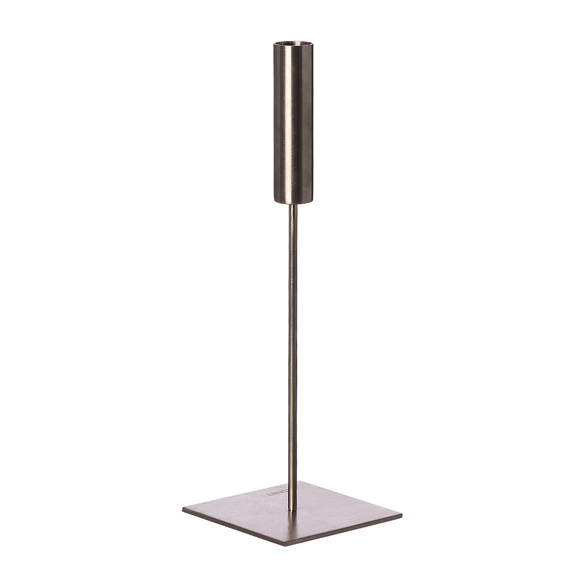 Ernst ljusstake 30 cm Borstad metall | Skandinavisk Design | Ljusstakar | Silverfärgad