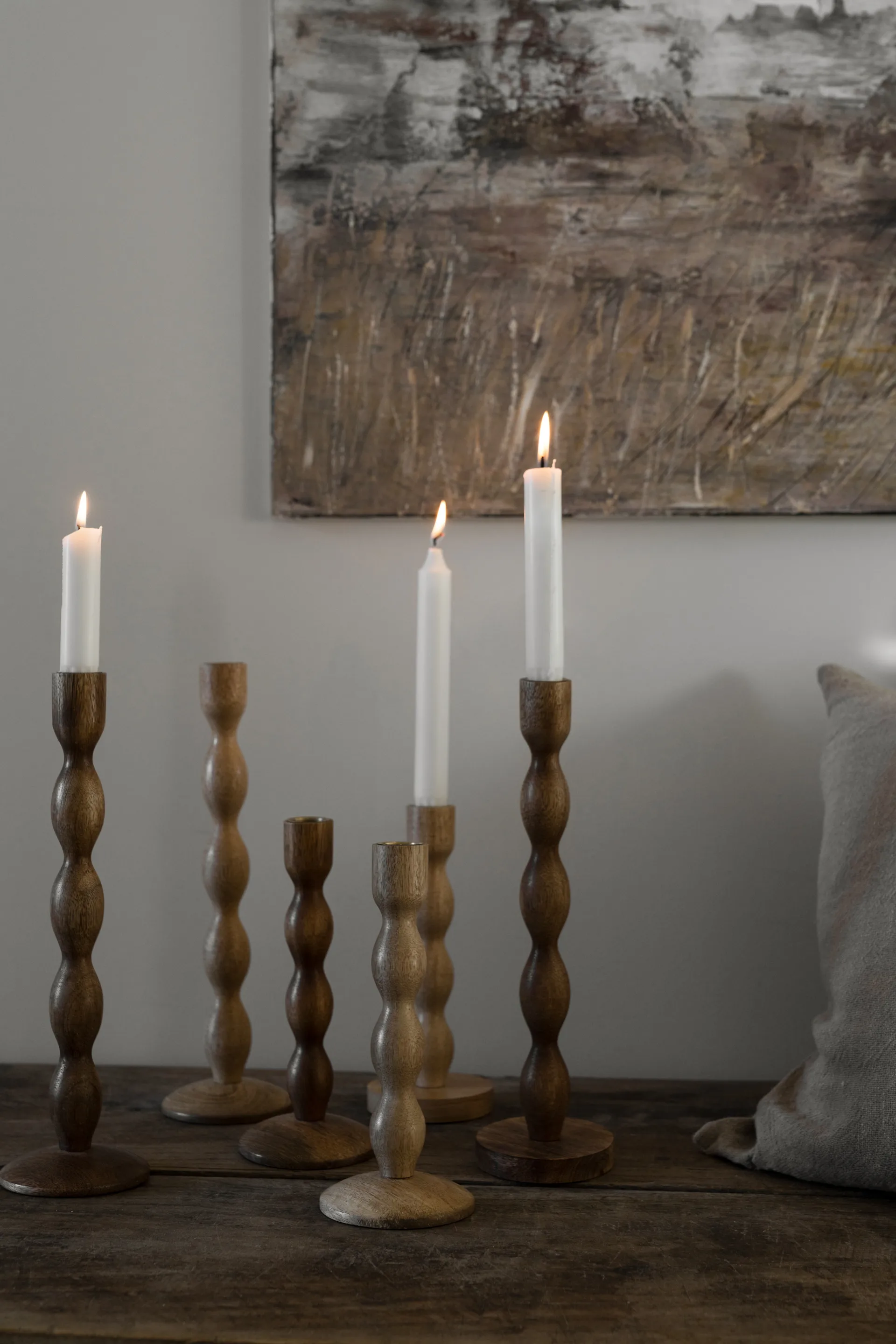 Ernst ljusstake Ø9x21 cm, Mörkbrun ERNST