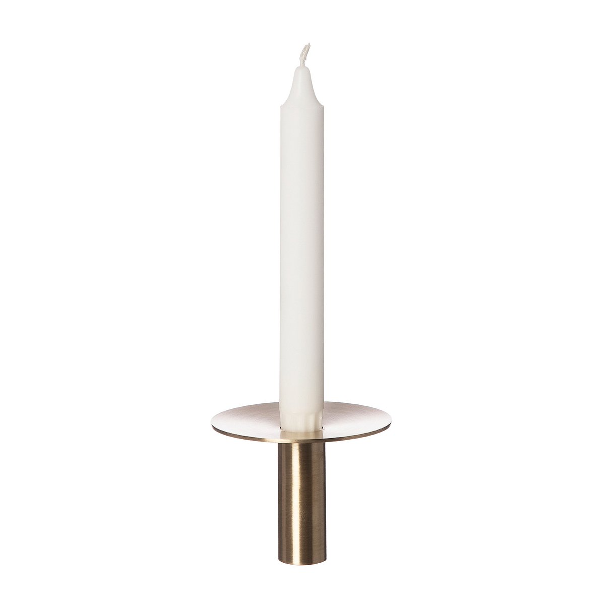 Ernst ljusstake borstad mässing Ø9,2 cm 7 cm | Skandinavisk Design | Ljusstakar | Guldfärgad