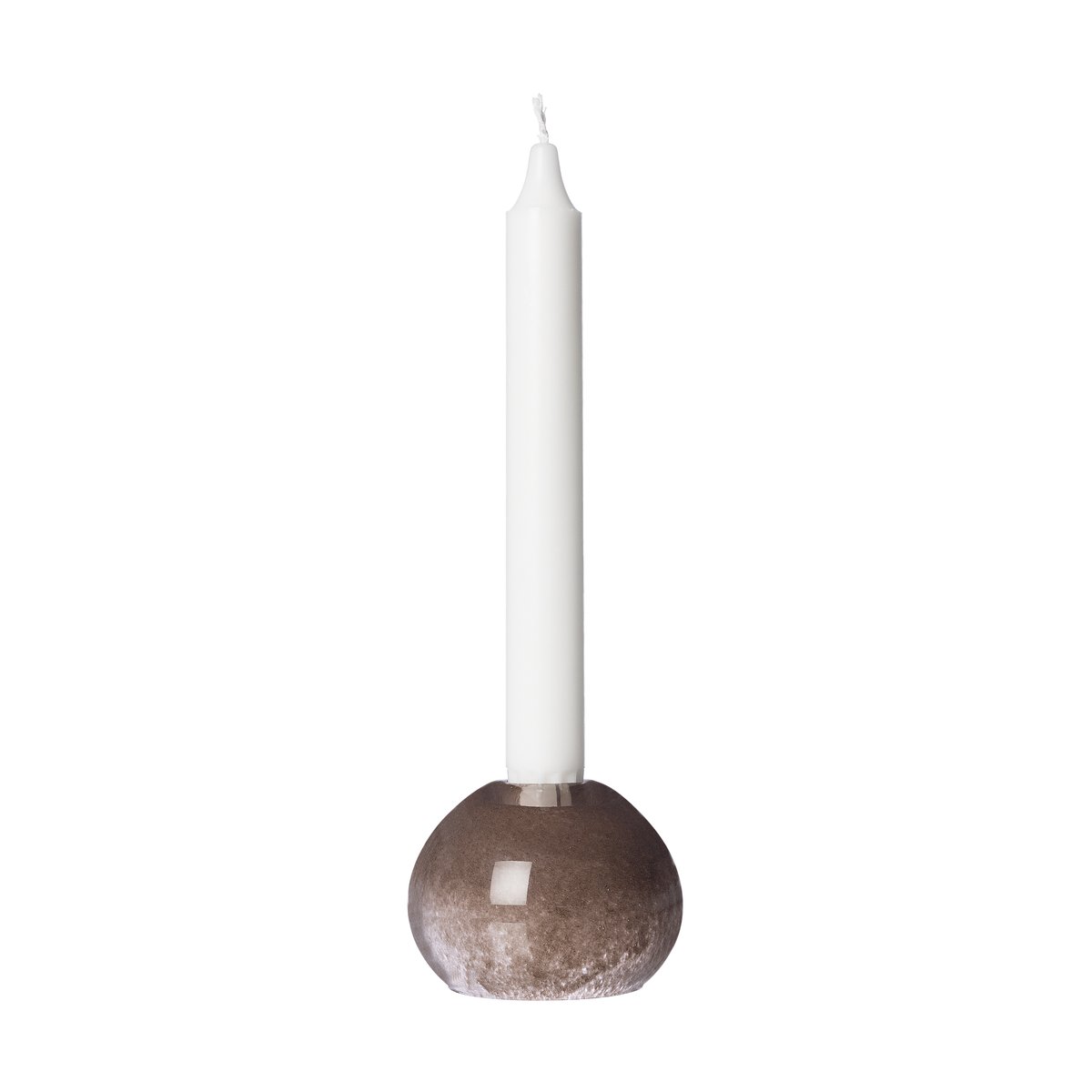 Ernst ljusstake glas Ø7,5 cm Brun | Skandinavisk Design | Ljusstakar | Brun