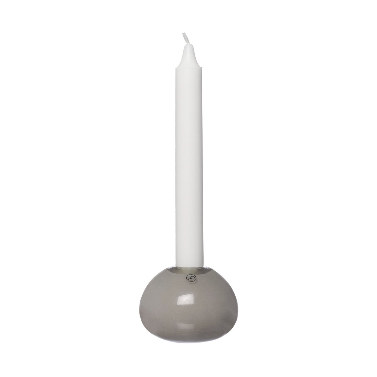 Ernst ljusstake glas Ø7,5 cm Grå | Skandinavisk Design | Ljusstakar | Grå