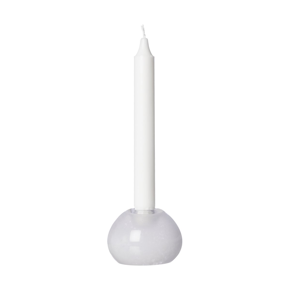 Ernst ljusstake glas Ø7,5 cm Vit | Skandinavisk Design | Ljusstakar | Vit
