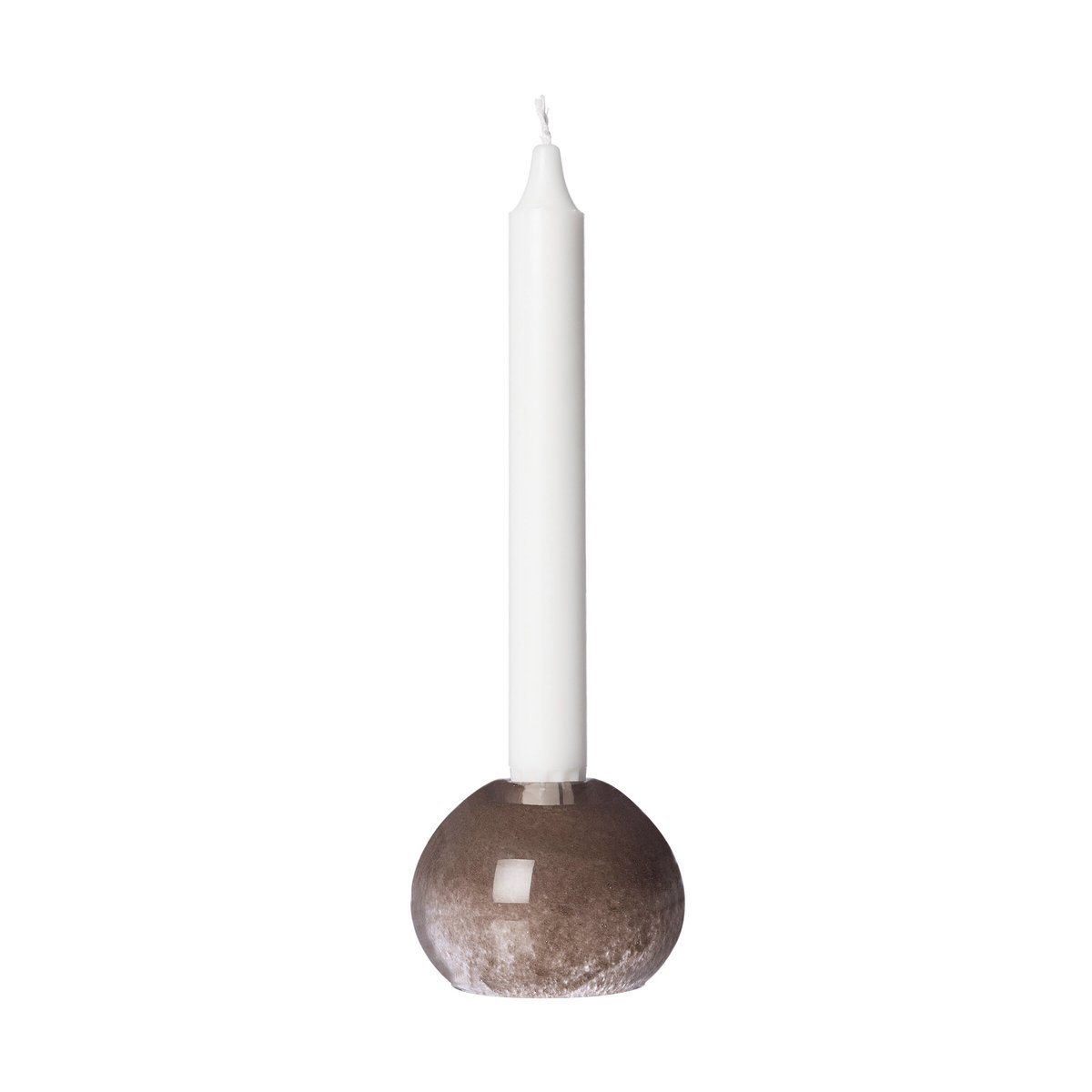 Ernst ljusstake glas Ø9 cm Brun | Skandinavisk Design | Ljusstakar | Brun