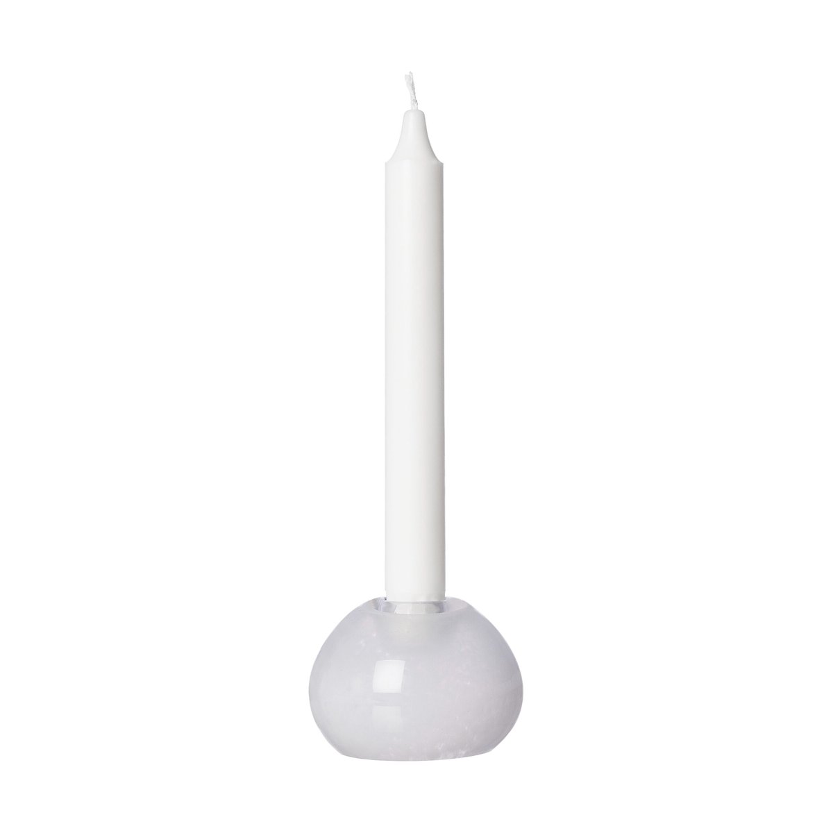 Ernst ljusstake glas Ø9 cm Vit | Skandinavisk Design | Ljusstakar | Vit
