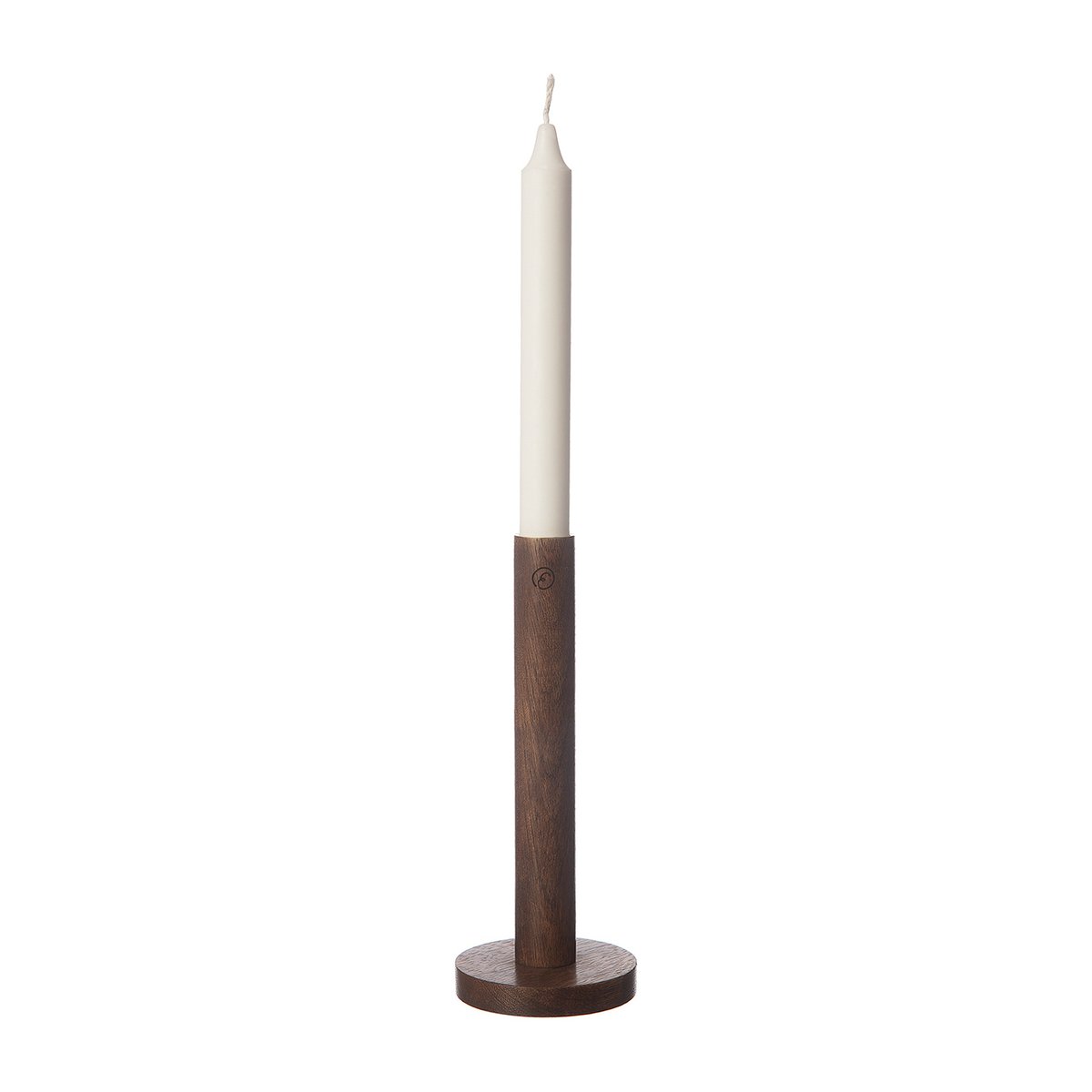 Ernst ljusstake i trä 20 cm Mörkbrun | Skandinavisk Design | Ljusstakar | Brun