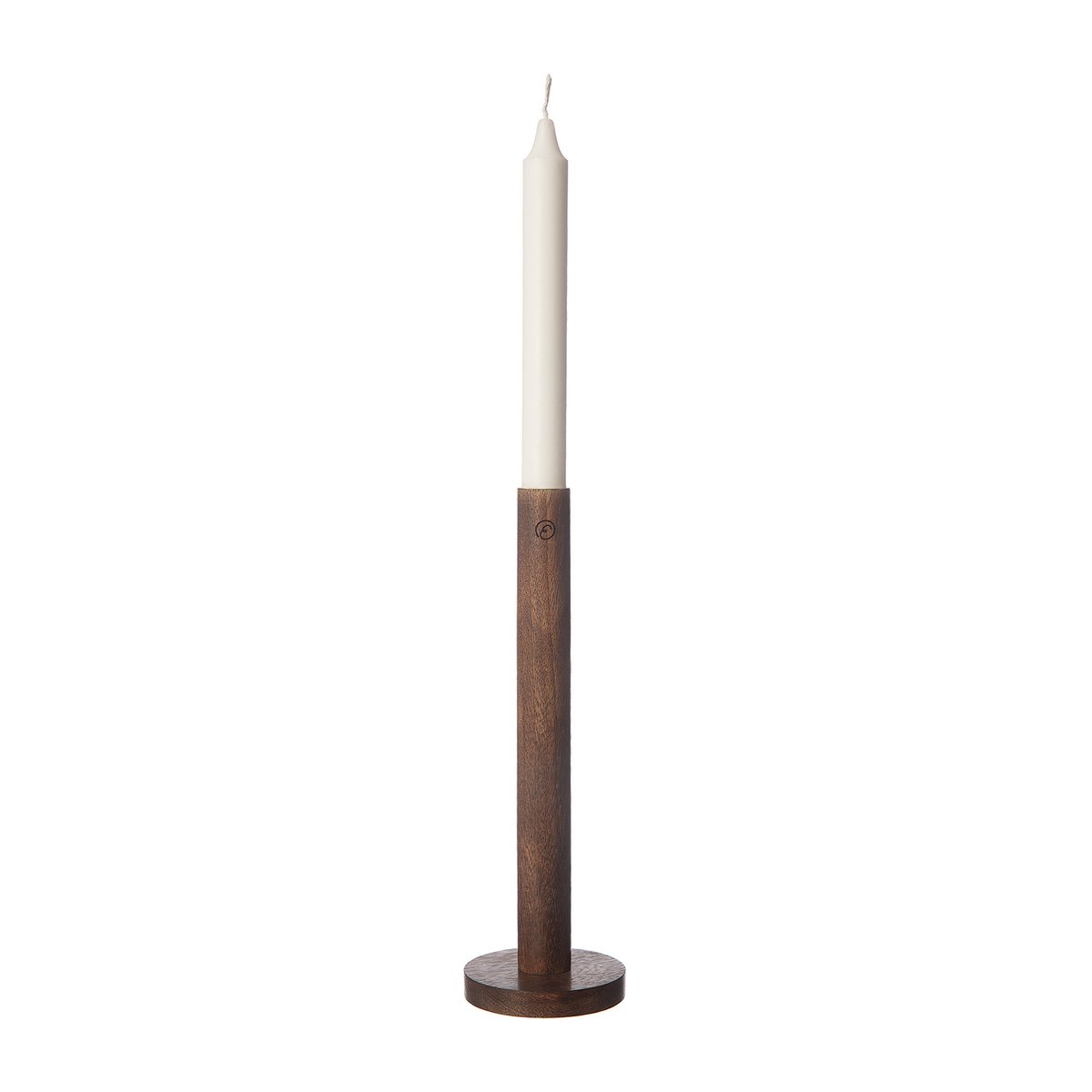 Ernst ljusstake i trä 25 cm Mörkbrun | Skandinavisk Design | Ljusstakar | Brun