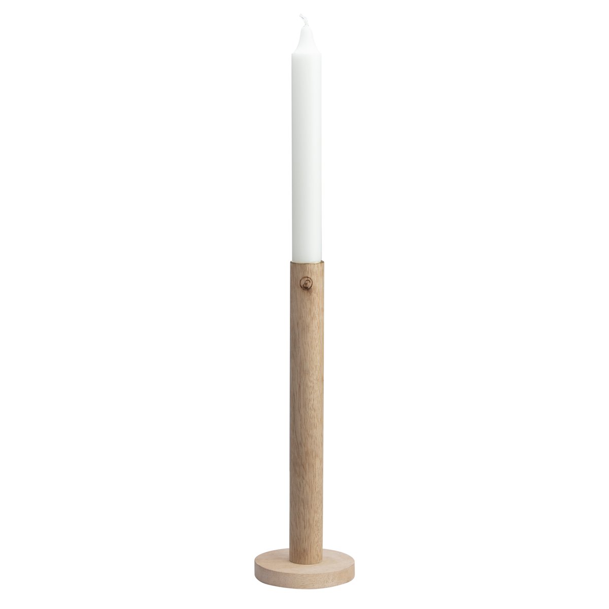 Ernst ljusstake i trä 25 cm Natur | Skandinavisk Design | Ljusstakar | Beige