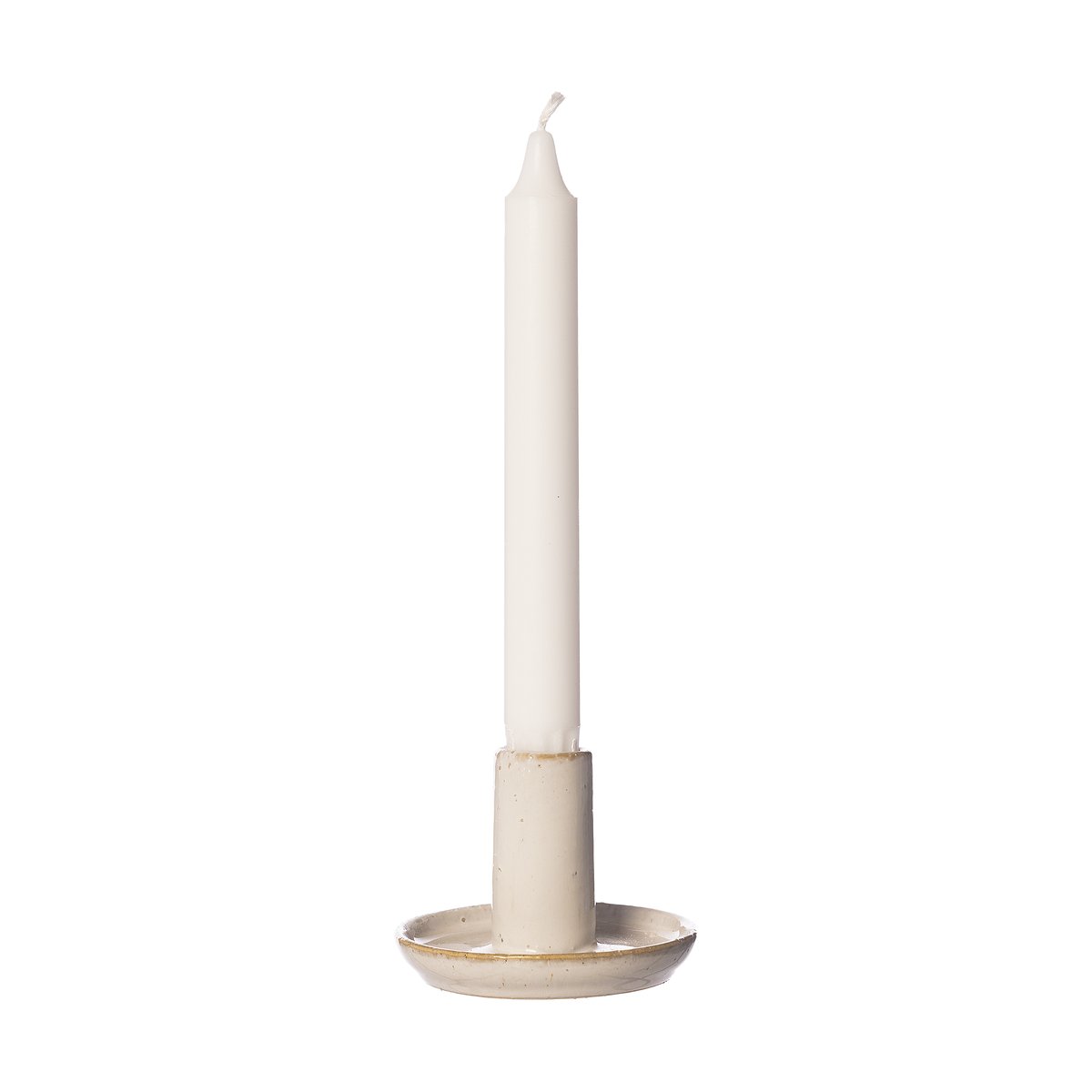 Ernst ljusstake naturvit Ø9x6 cm | Skandinavisk Design | Ljusstakar | Beige