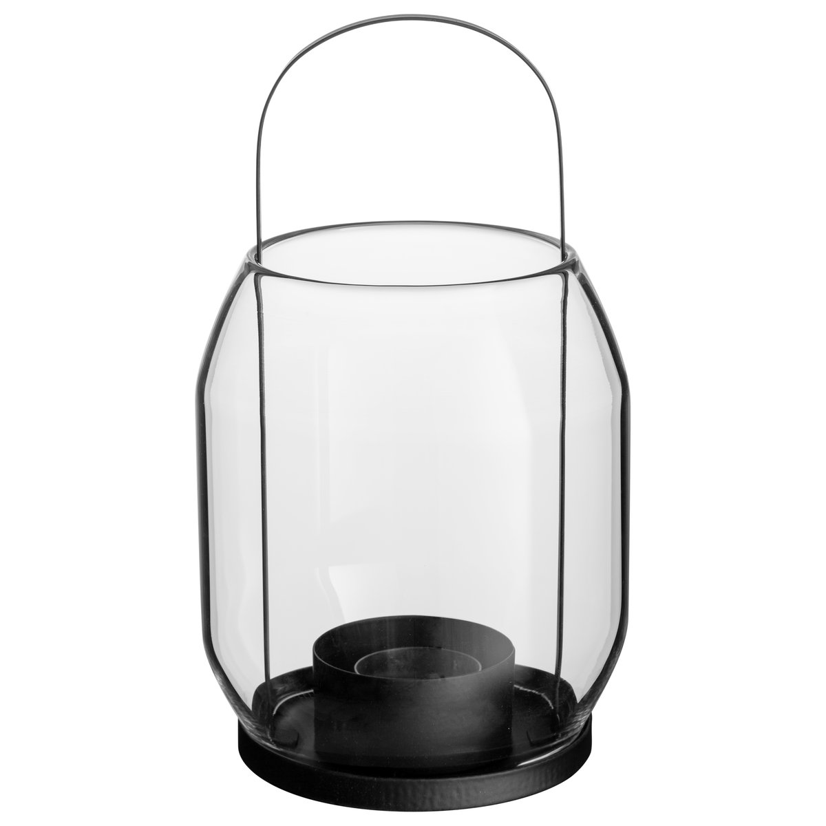 Ernst lykta för värmeljus 22 cm Svart | Skandinavisk Design | Ljuslyktor & Ljusfat | Svart