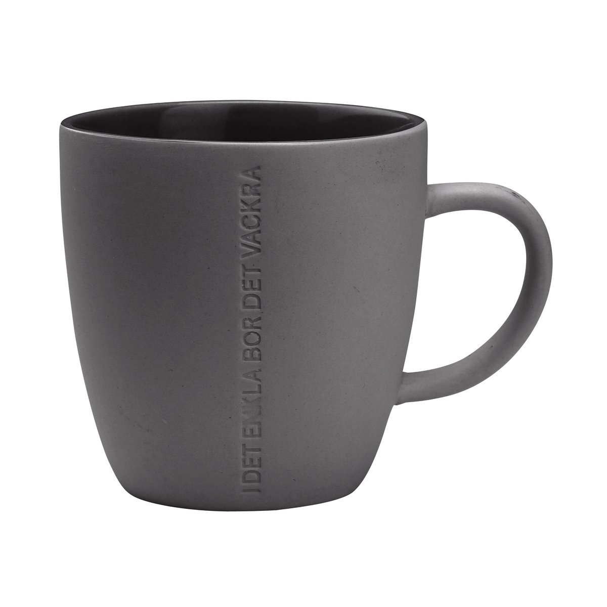 ERNST mugg med citat mörkgrå | Skandinavisk Design | Kaffekoppar | Grå