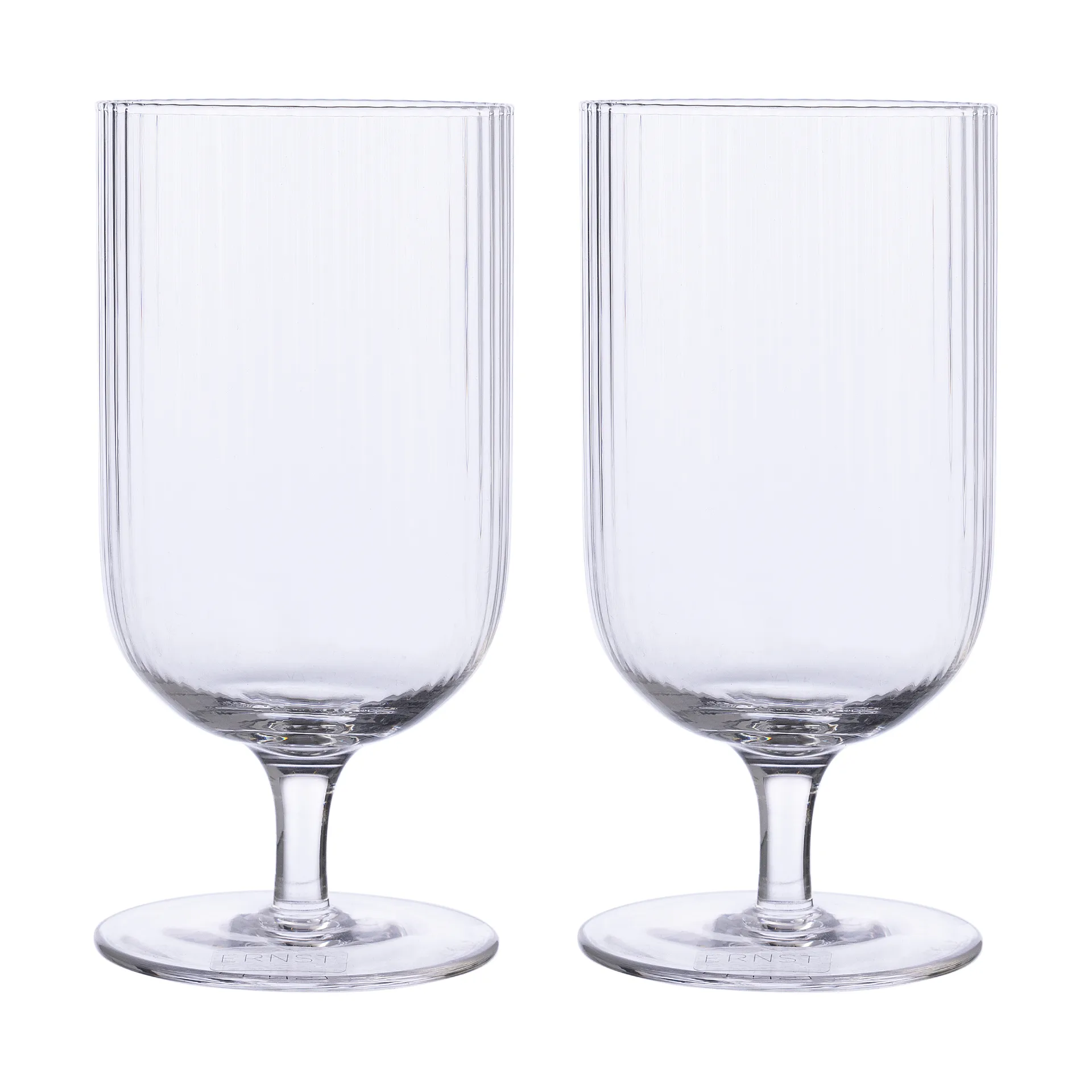 Ernst ölglas räfflad 2-pack, Klar ERNST