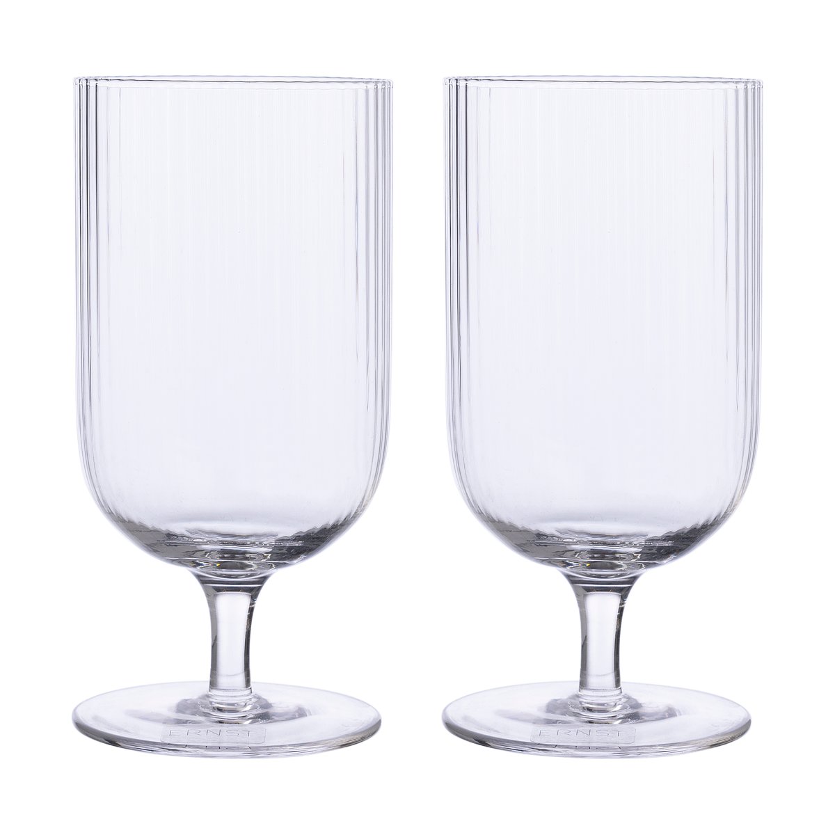 Ernst ölglas räfflad 2-pack Klar | Skandinavisk Design | Ölglas | Transparent