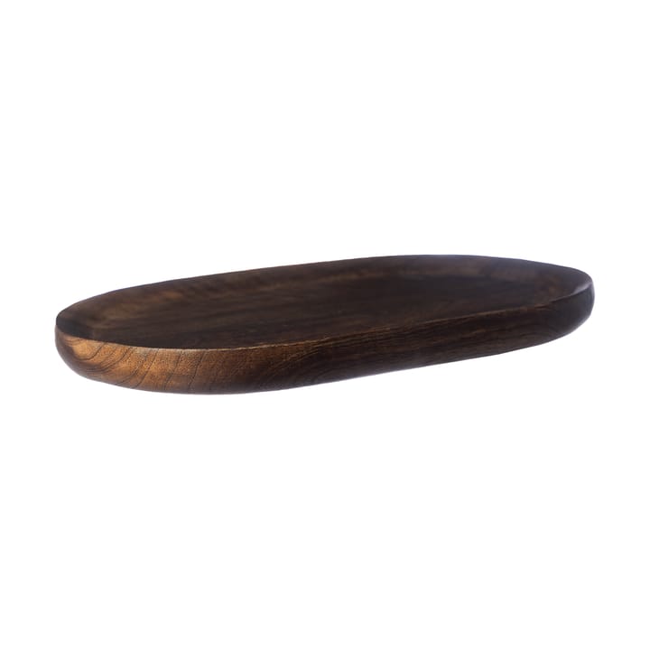 Ernst serveringsbricka oval 17x28 cm - Mörkbrun - ERNST