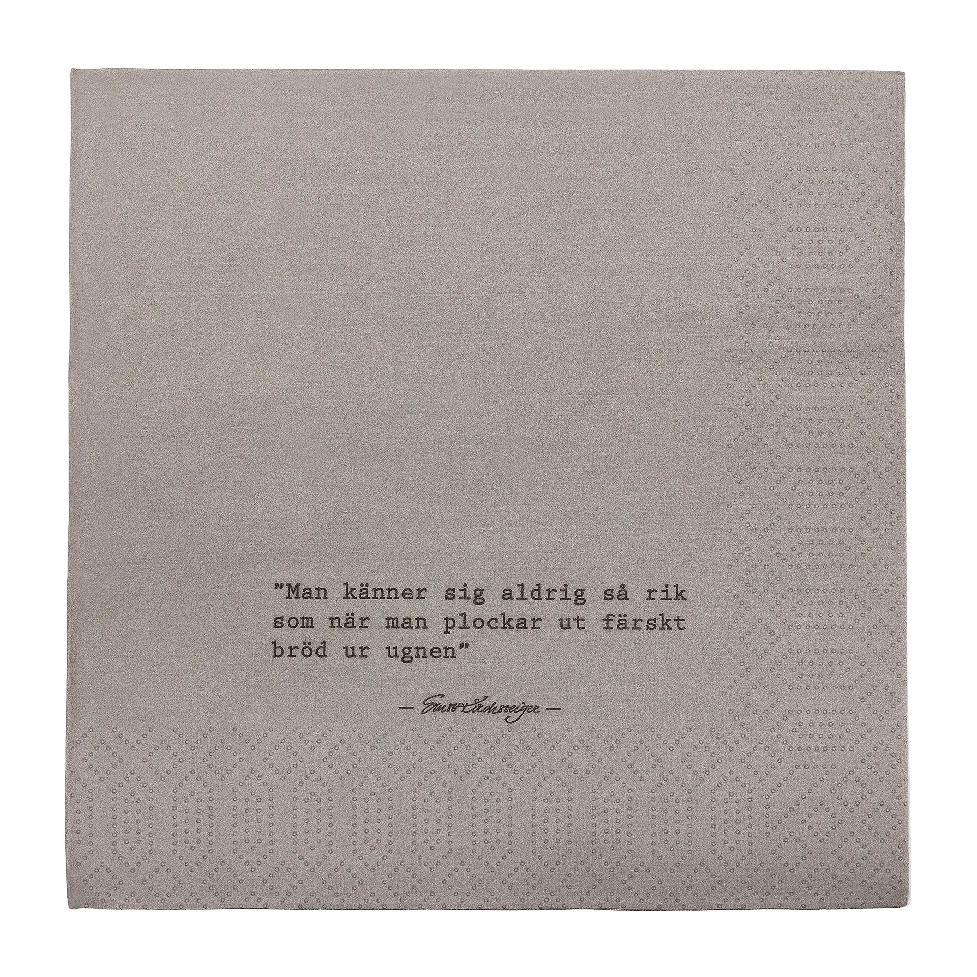 Ernst servett citat Bröd 20-pack, Grå ERNST