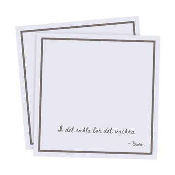 Ernst servett med citat I det enkla 20-pack - Ljusgrå - ERNST