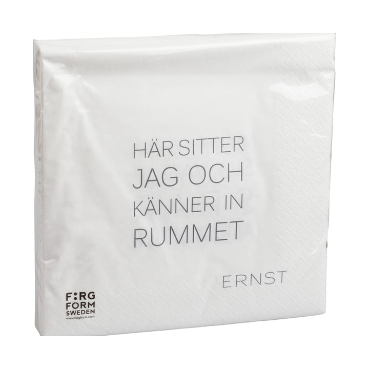 Ernst servett med citat Tid-Rum 20-pack - Vit - ERNST