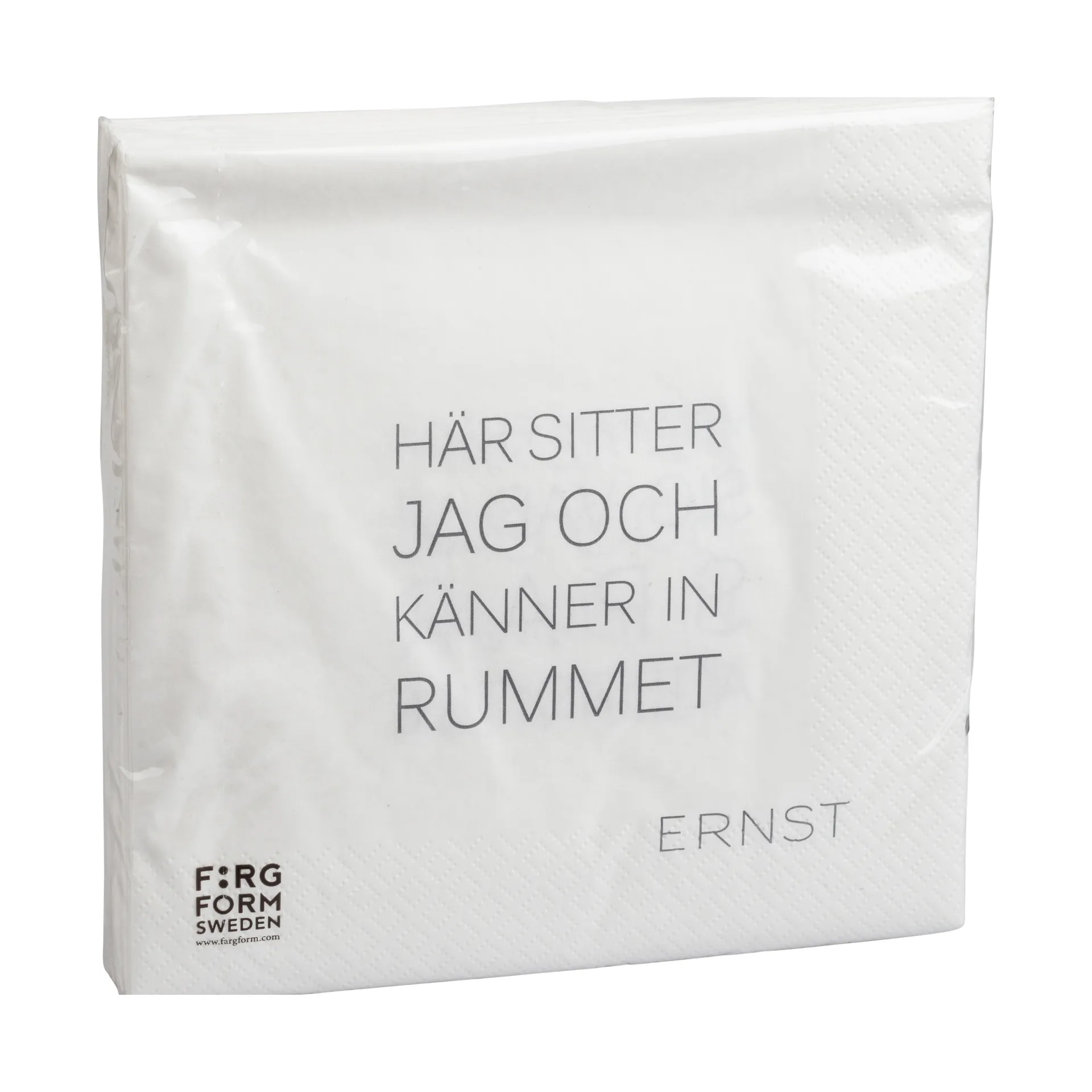 Ernst servett med citat Tid-Rum 20-pack, Vit ERNST