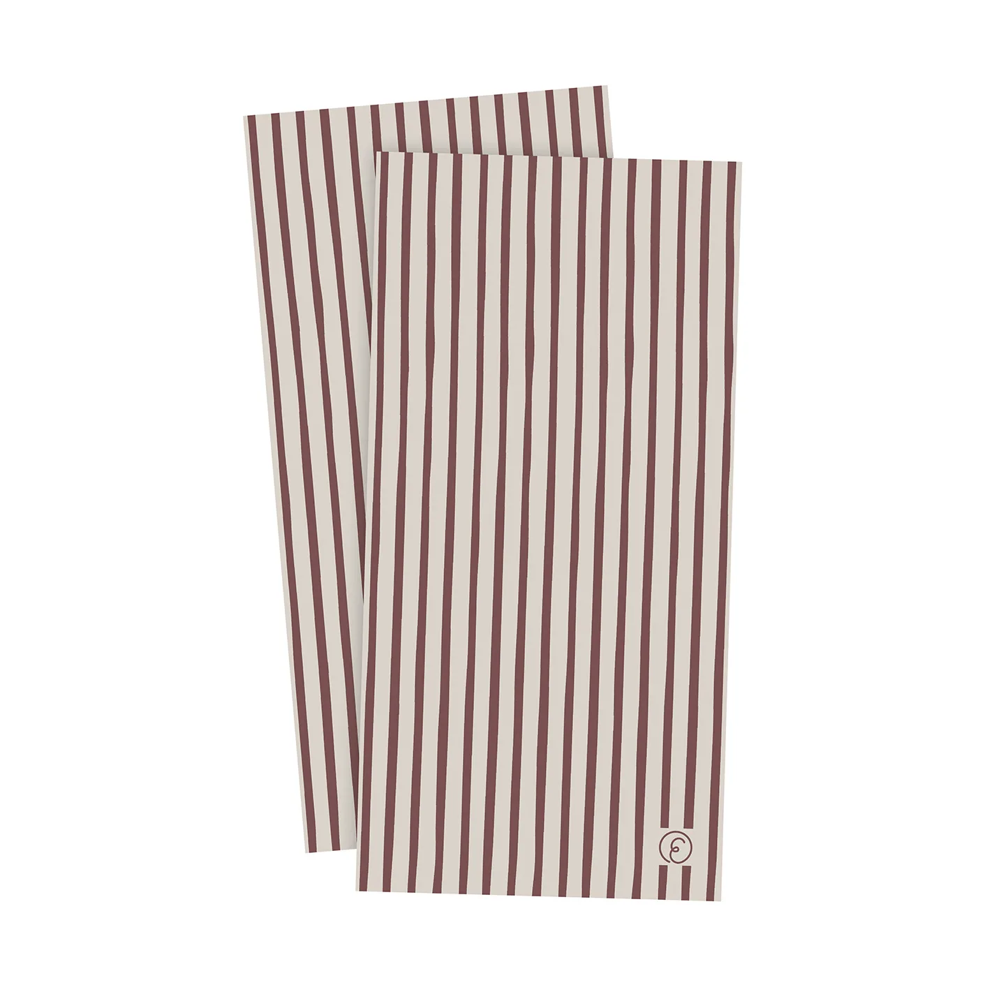 Ernst servett randig 10x20 cm 20-pack, Röd-ljusgrå ERNST