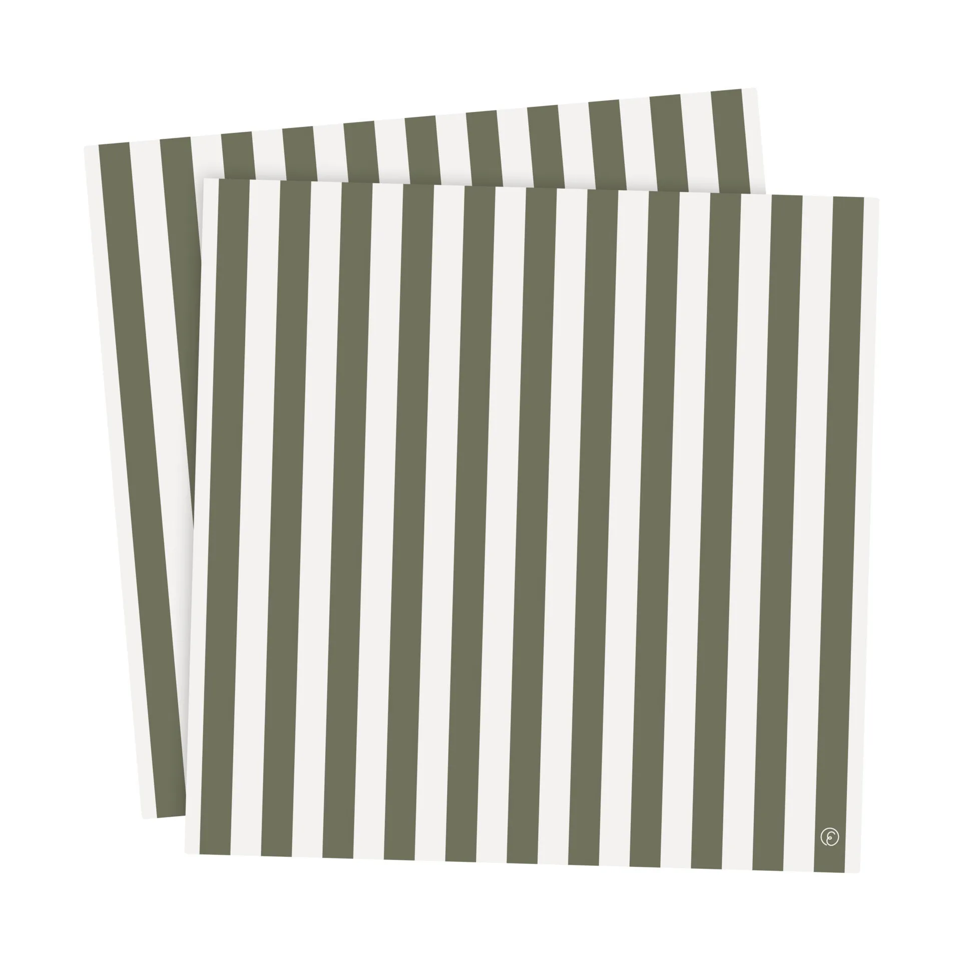 Ernst servett randig 33x33 cm 20-pack, Grön-vit ERNST