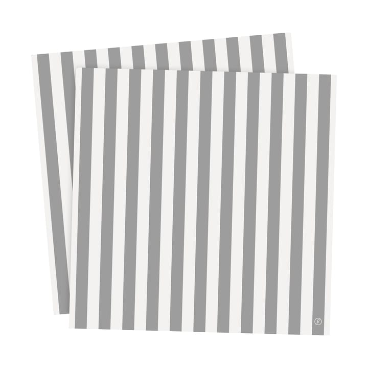 Ernst servett randig 33x33 cm 20-pack - Vit-grå rand - ERNST