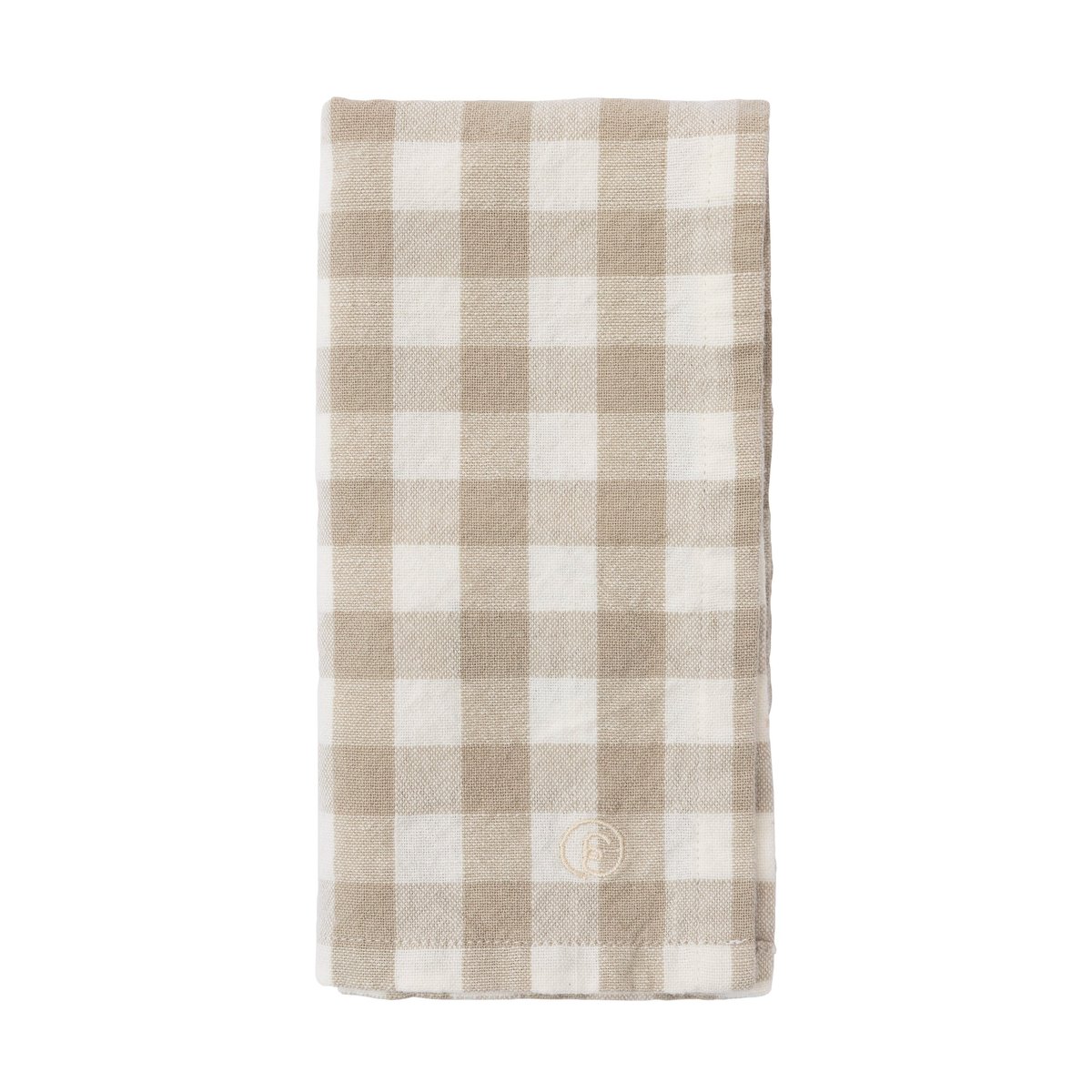 Ernst servett rutig 40x40 cm Beige-vit | Skandinavisk Design | Tygservetter | Beige