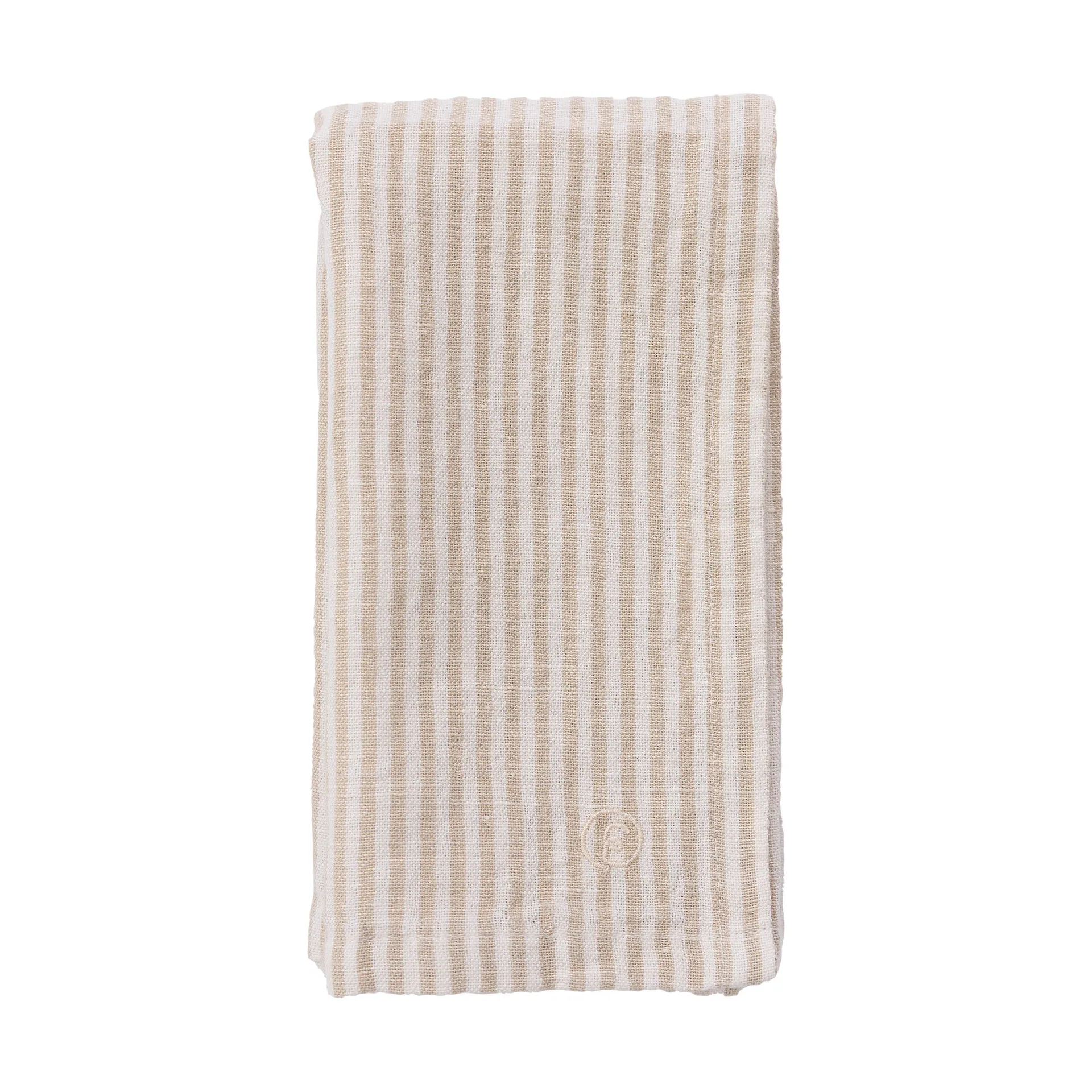 Ernst servett smalrandig 40x40 cm, Beige-vit ERNST