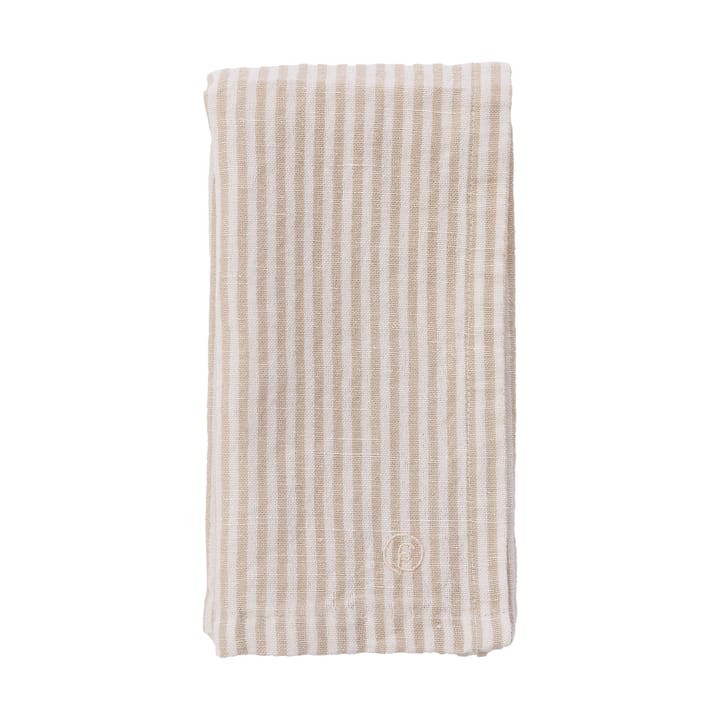 Ernst servett smalrandig 40x40 cm, Beige-vit ERNST