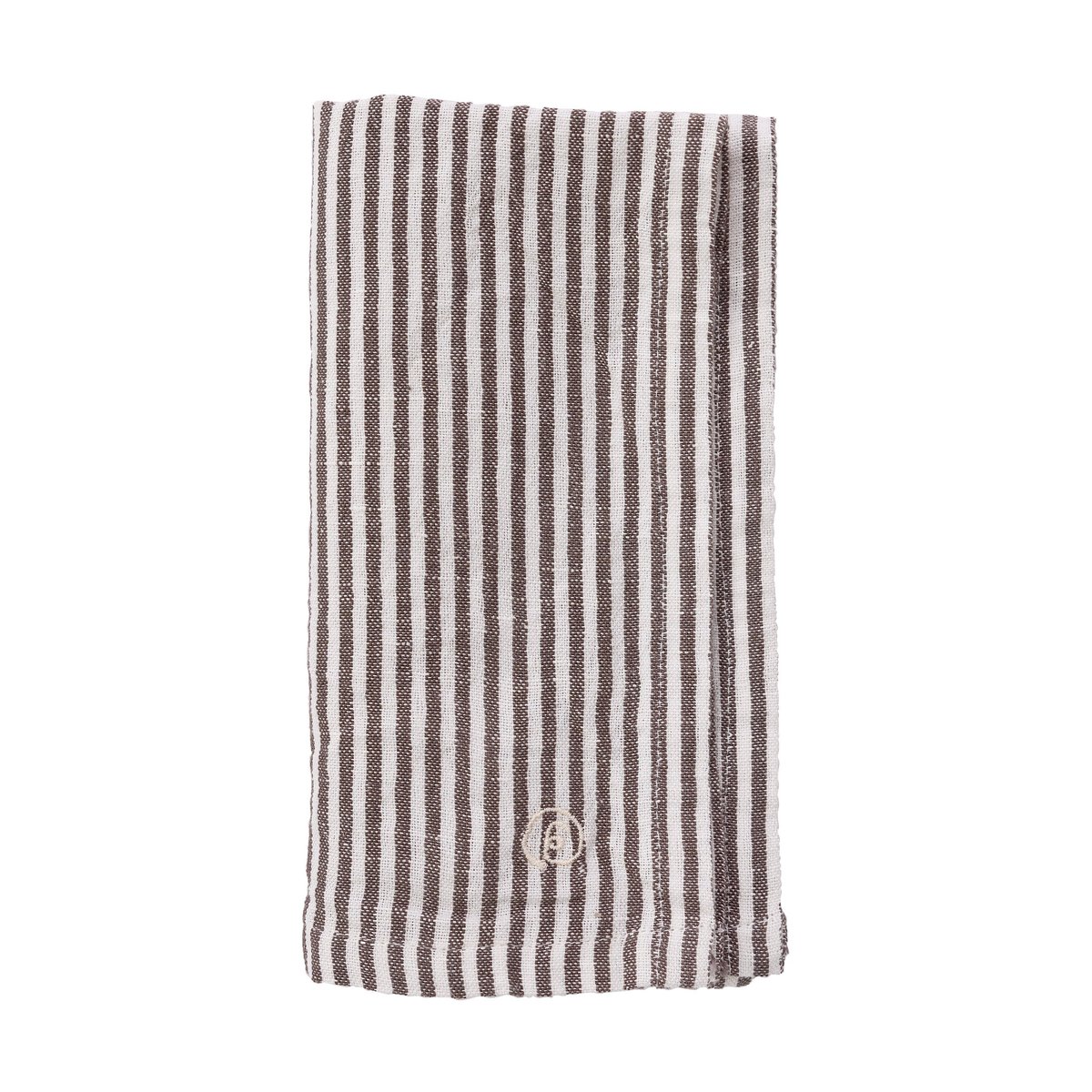 Ernst servett smalrandig 40x40 cm Brun-vit | Skandinavisk Design | Tygservetter | Brun