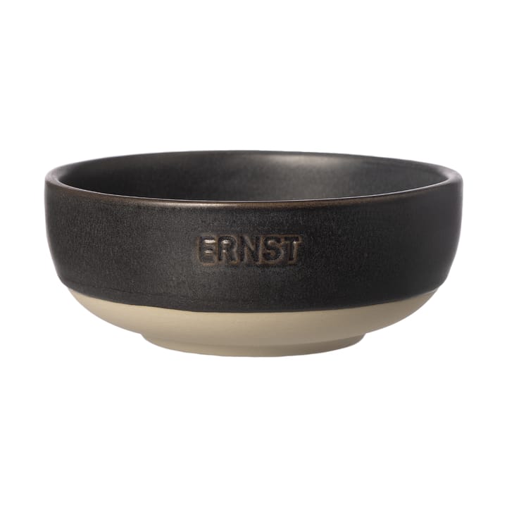 Ernst skål - Mattsvart-natur botten, Ø11 cm - ERNST