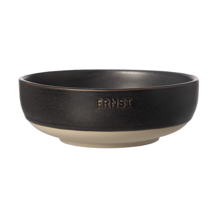 Ernst skål - Mattsvart-natur botten, Ø14 cm - ERNST