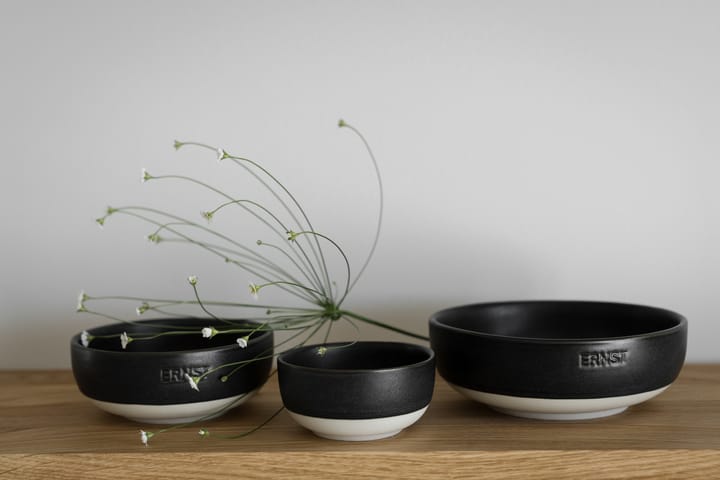 Ernst skål, Mattsvart-natur botten, Ø14 cm ERNST