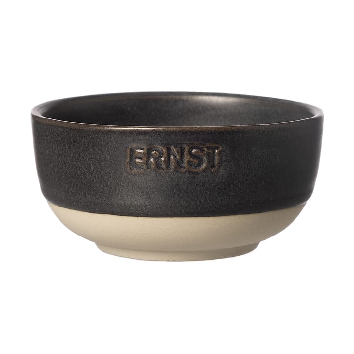 Ernst skål - Mattsvart-natur botten, Ø8 cm - ERNST