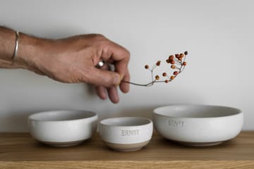 Ernst skål - Vit-natur botten, Ø8 cm - ERNST