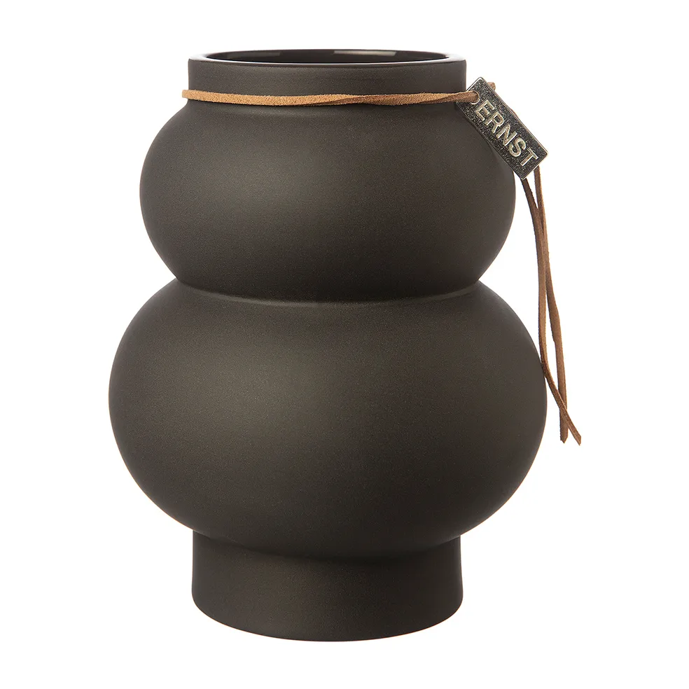 Ernst stengodsvas kurvig 10 cm, Mörkgrå ERNST