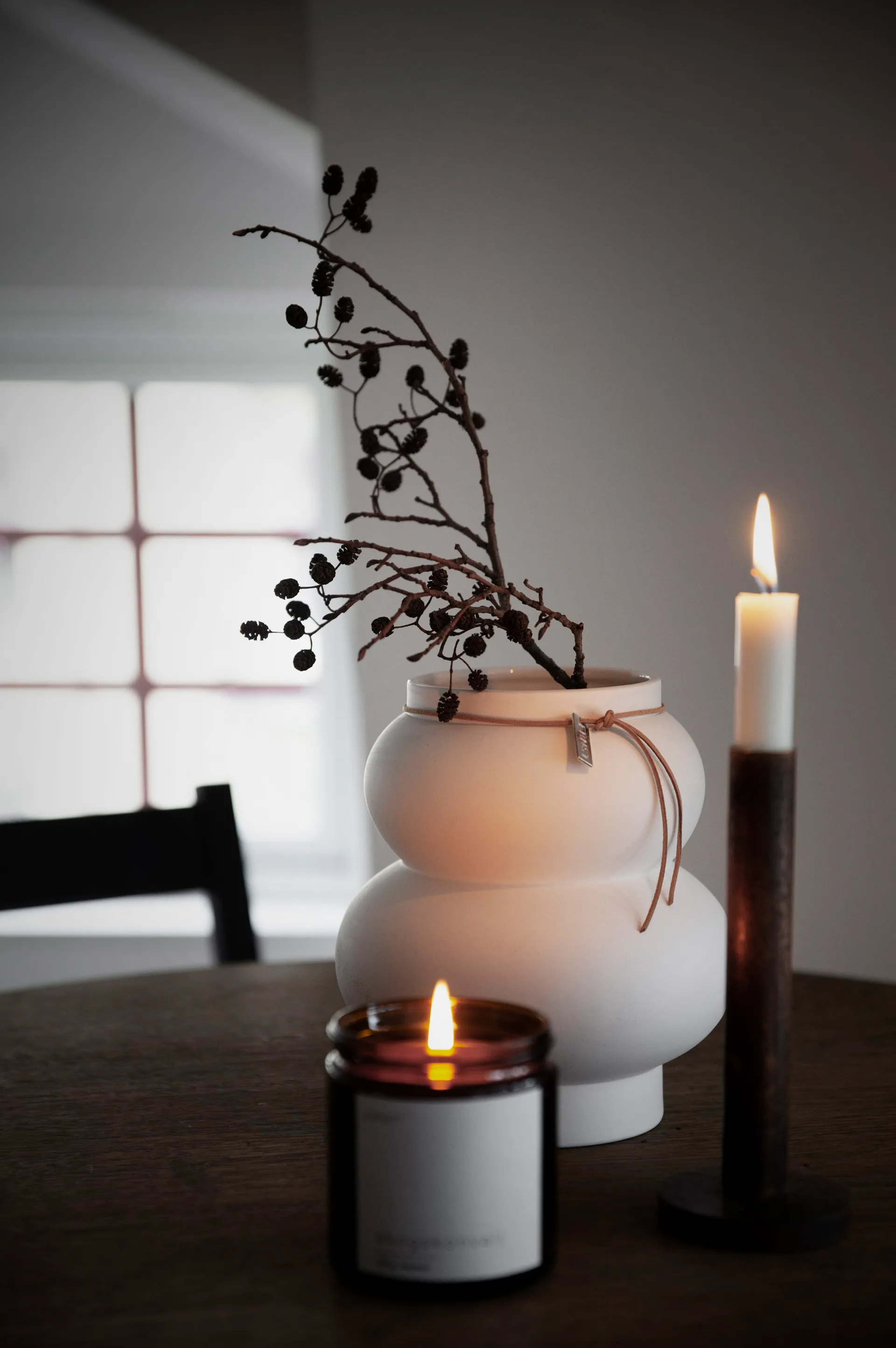 Ernst stengodsvas kurvig 21,5 cm, Beige ERNST