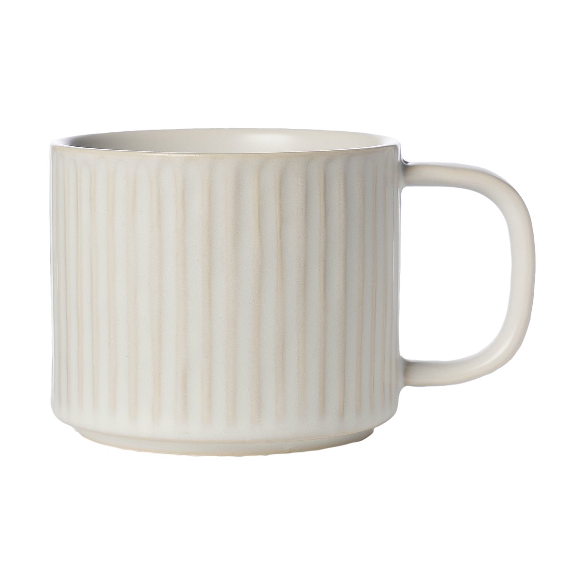 Ernst tekopp räfflad 36 cl Naturvit | Skandinavisk Design | Kaffekoppar | Vit