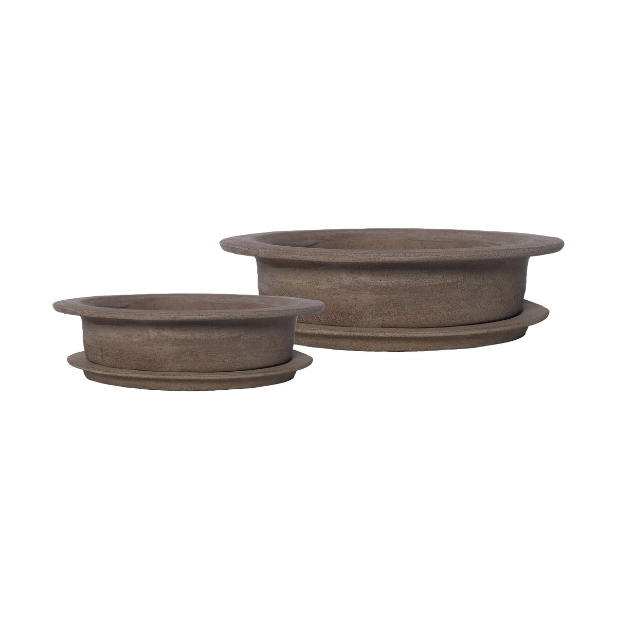 Ernst terracotta kruka oval 2 delar Brun | Skandinavisk Design | Krukor | Brun