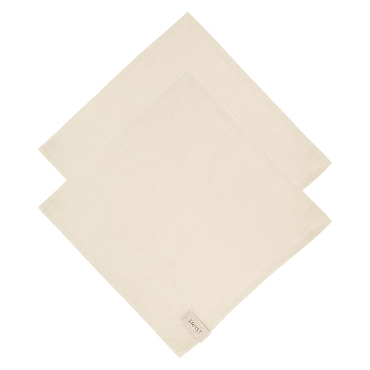 Ernst tygservett bomull 2-pack - Beige - ERNST