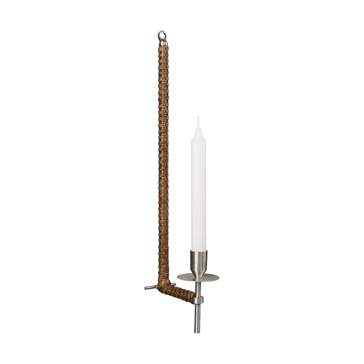Ernst vägglampett flätad - Borstad stål, 47 cm - ERNST