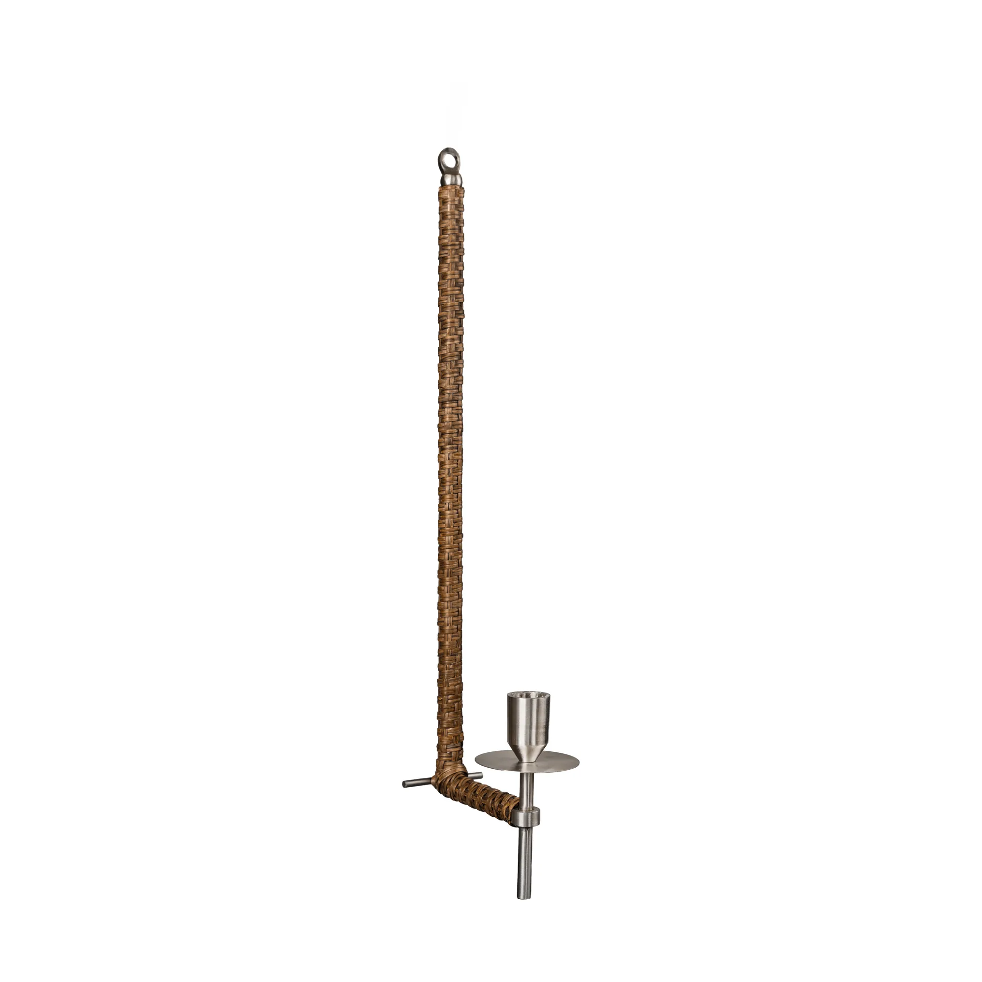 Ernst vägglampett flätad, Borstad stål, 47 cm ERNST