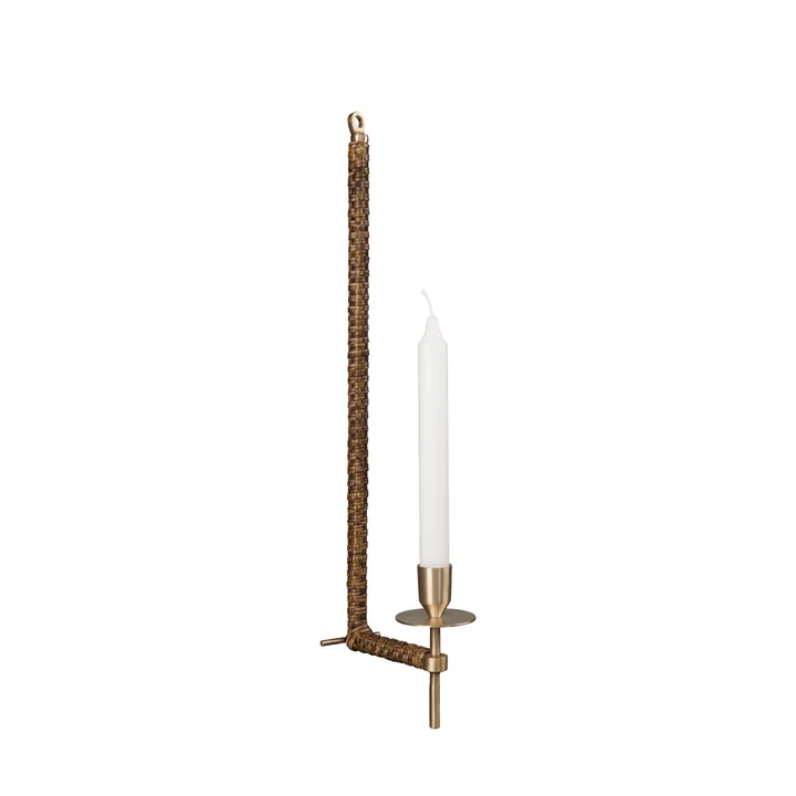 Ernst vägglampett flätad - Mässing, 47cm - ERNST
