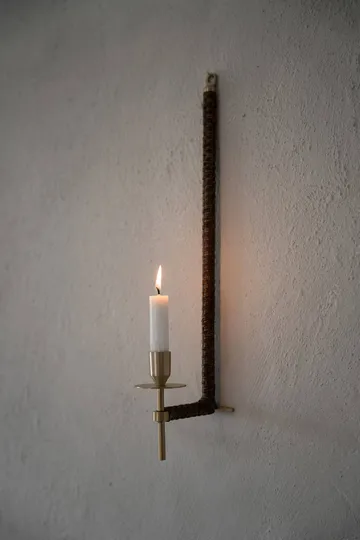 Ernst vägglampett flätad - Mässing, 47cm - ERNST