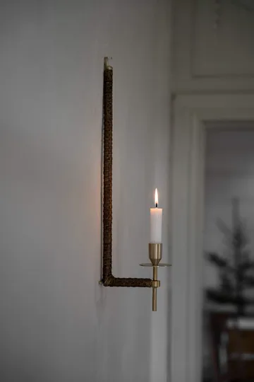 Ernst vägglampett flätad - Mässing, 47cm - ERNST