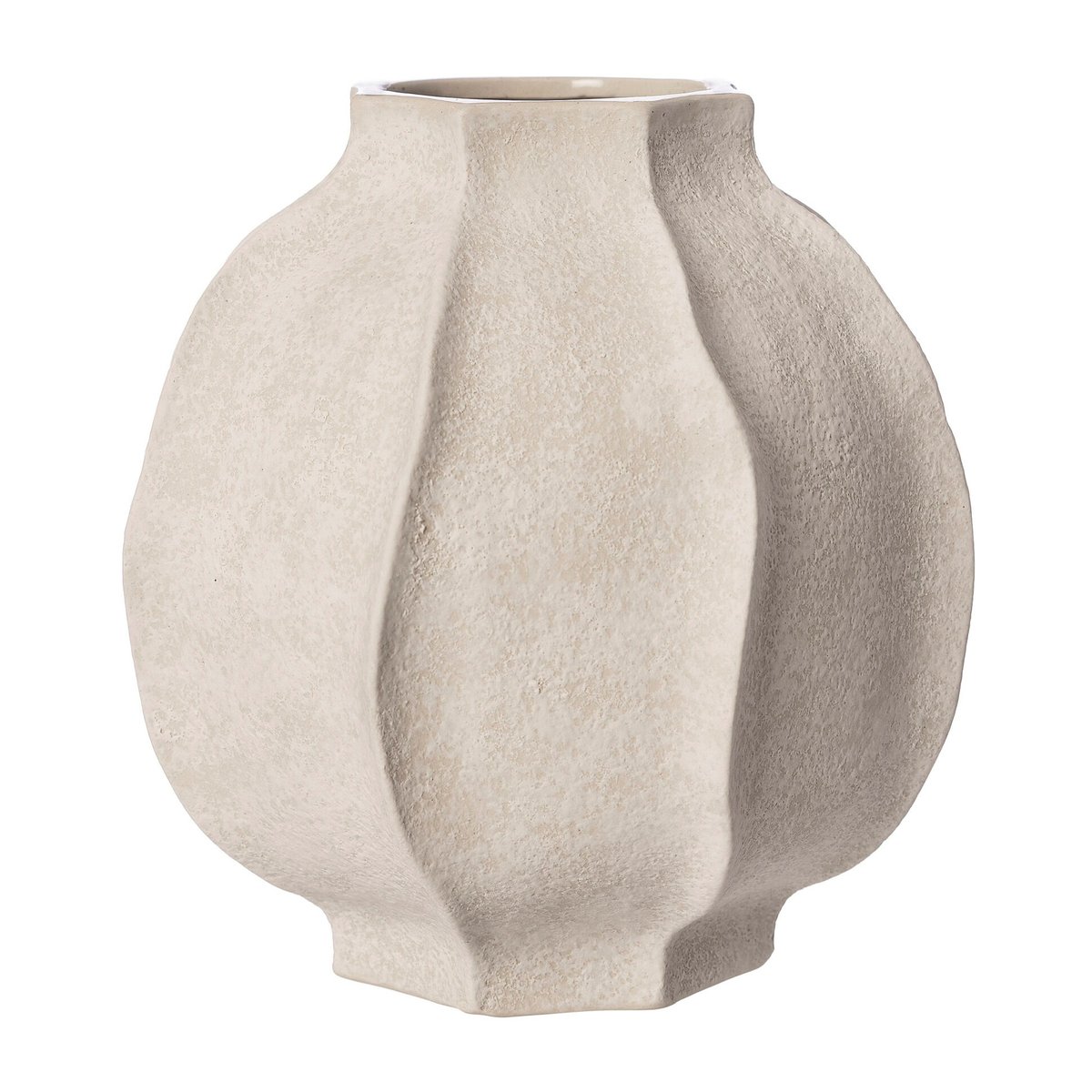 Ernst vas bucklig rand 24 cm | Skandinavisk Design | Vaser | Vit