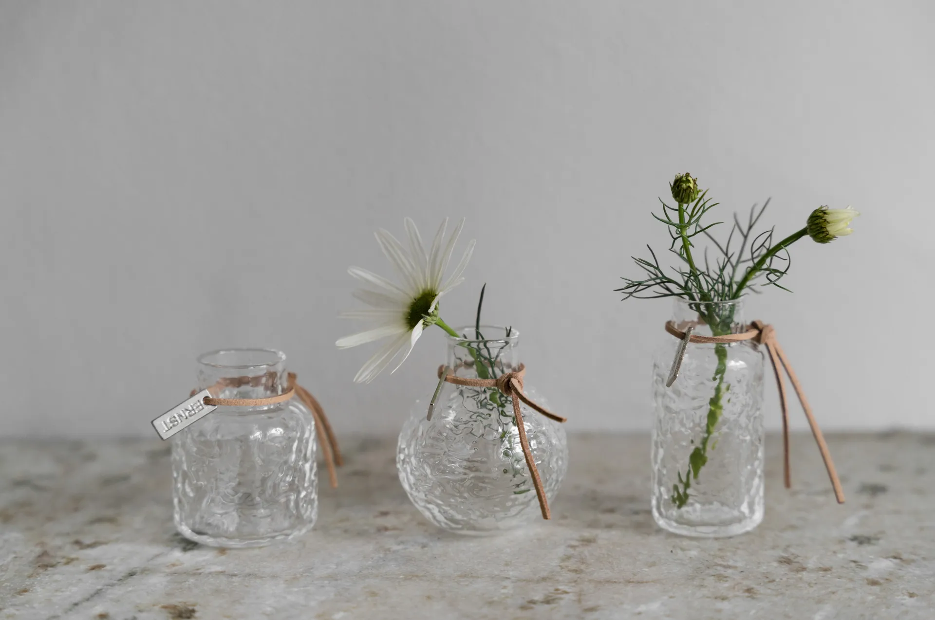 Ernst vas mönstrad presentförpackning 3 delar, Klar ERNST