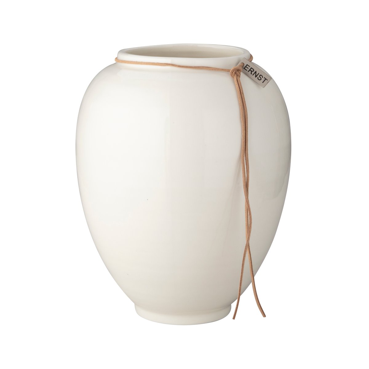 Ernst vas vitglaserad 22 cm | Skandinavisk Design | Vaser | Vit
