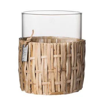 Ernst vas/ljuslykta i korg - Natur, Ø10x12 cm - ERNST